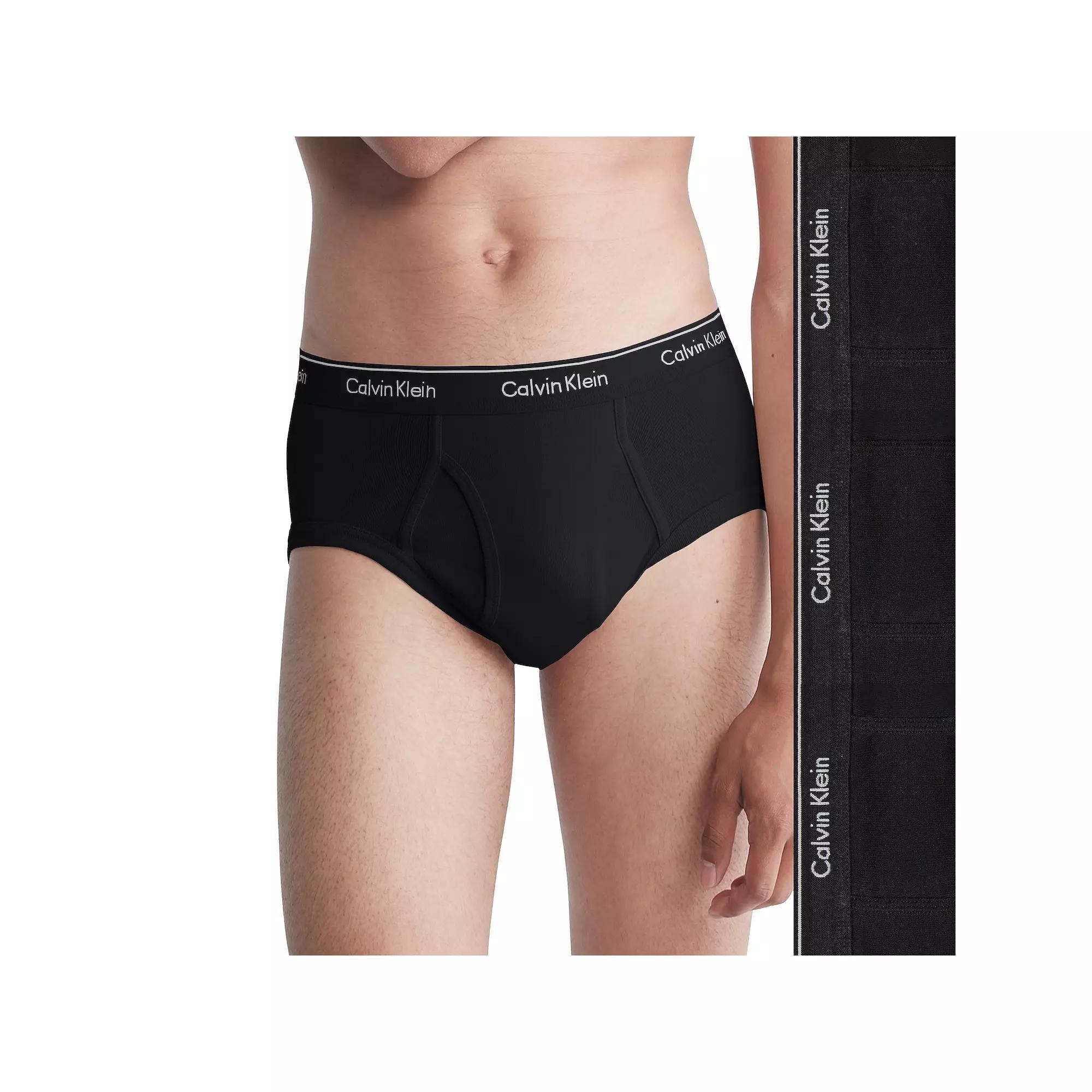 Men's Calvin Klein 3-Pack Cotton Classic Briefs, Size: Small, Black Product Image