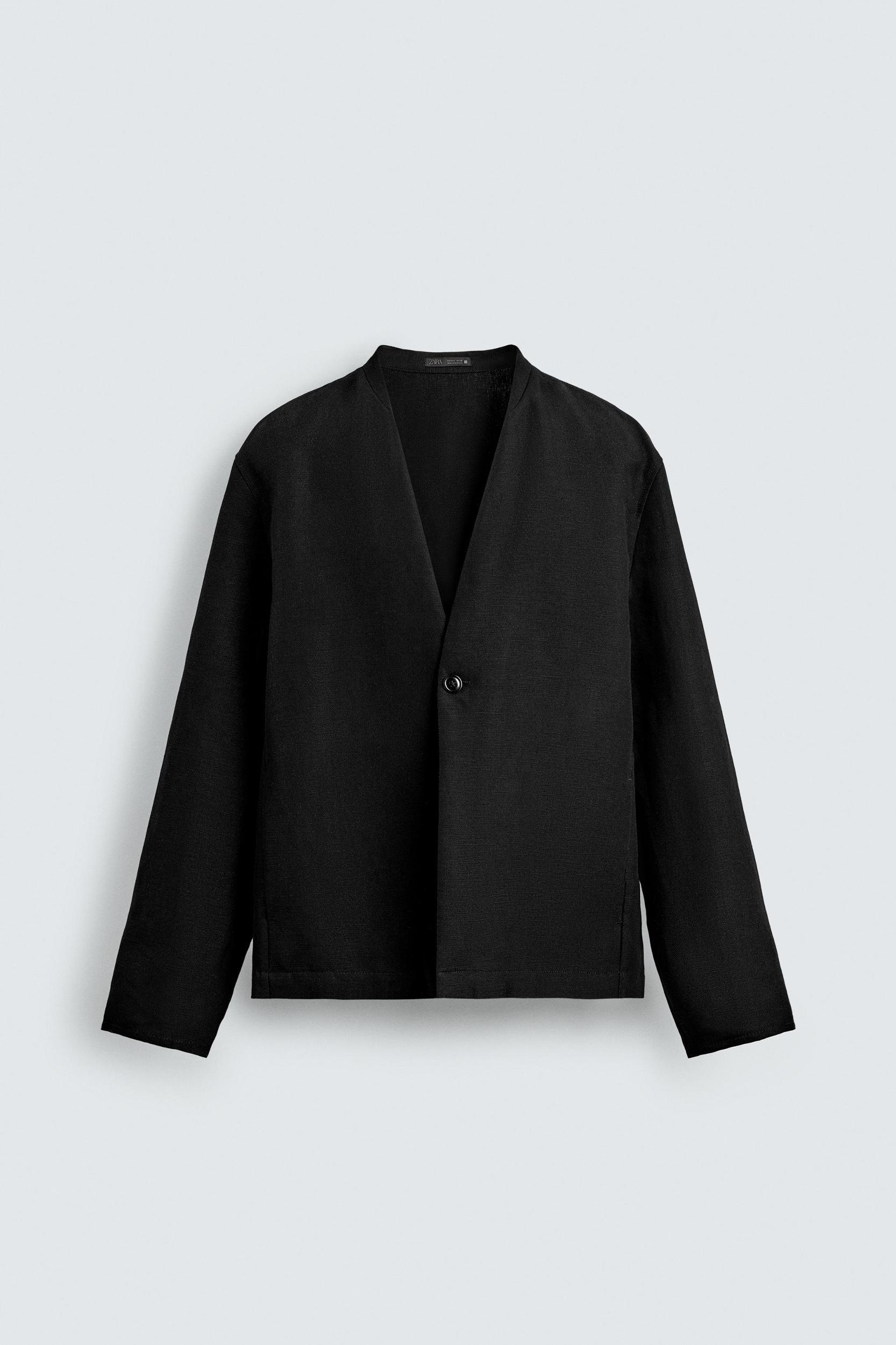 COTTON-LINEN SUIT BLAZER Product Image