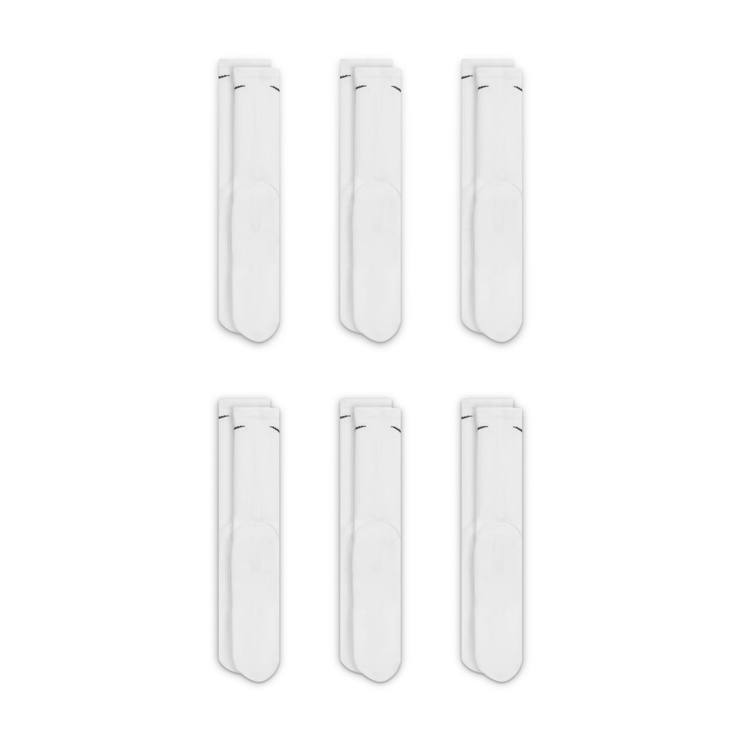 Nike Mens Everyday Plus Cushioned Training Crew Socks (6 Pairs) | SX6897-100 Product Image