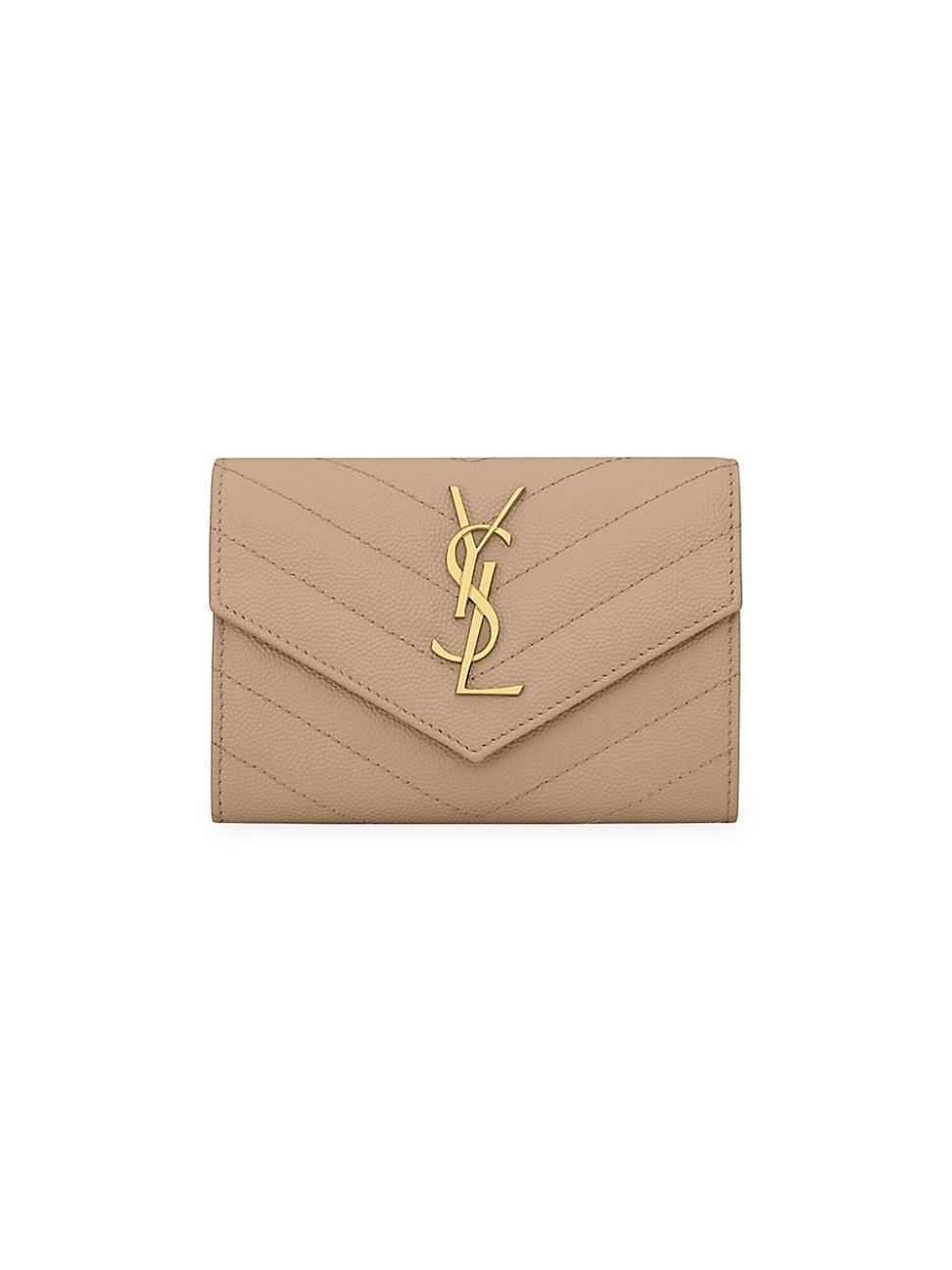 Saint Laurent Cassandre Matelasse Small Envelope Wallet in Lambskin Product Image