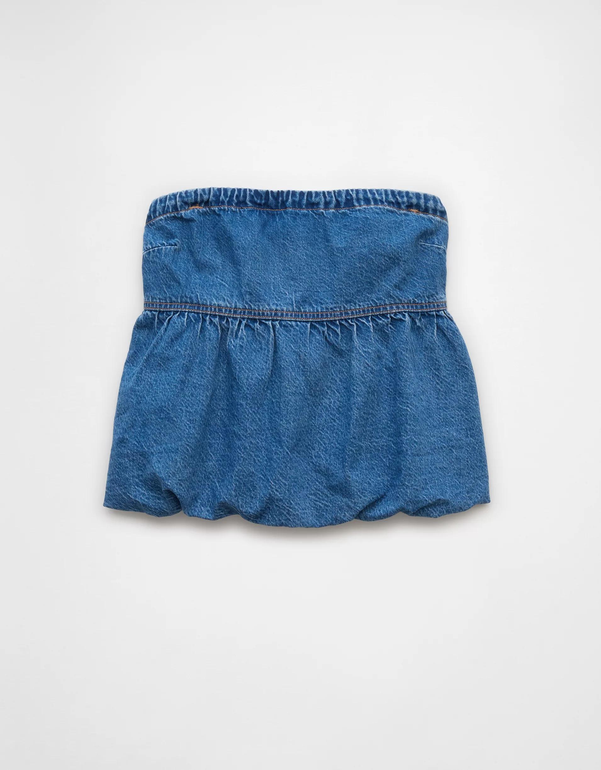AE Denim Bubble Tube Top Product Image