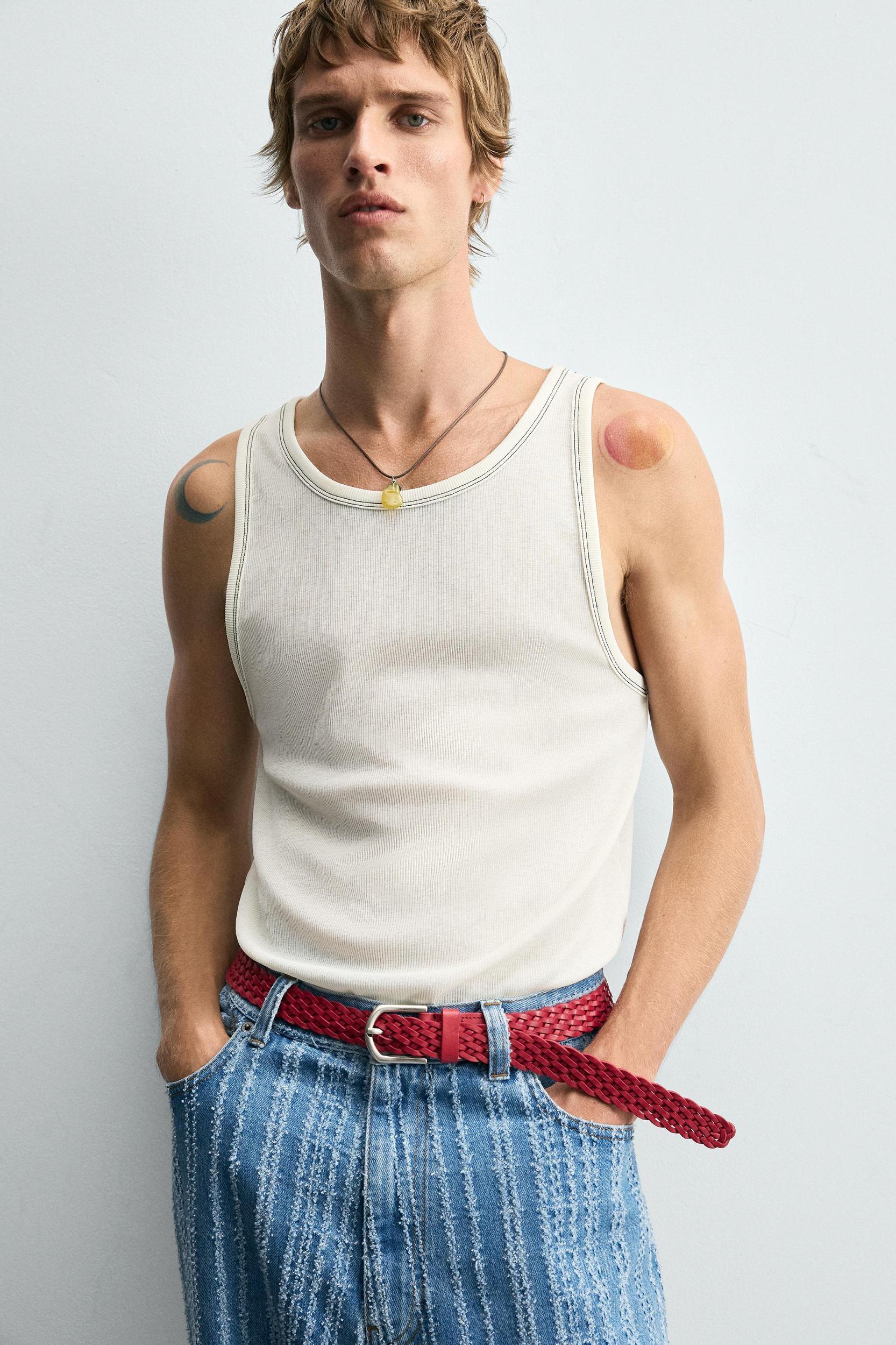 BRAIDED LEATHER BELT Product Image