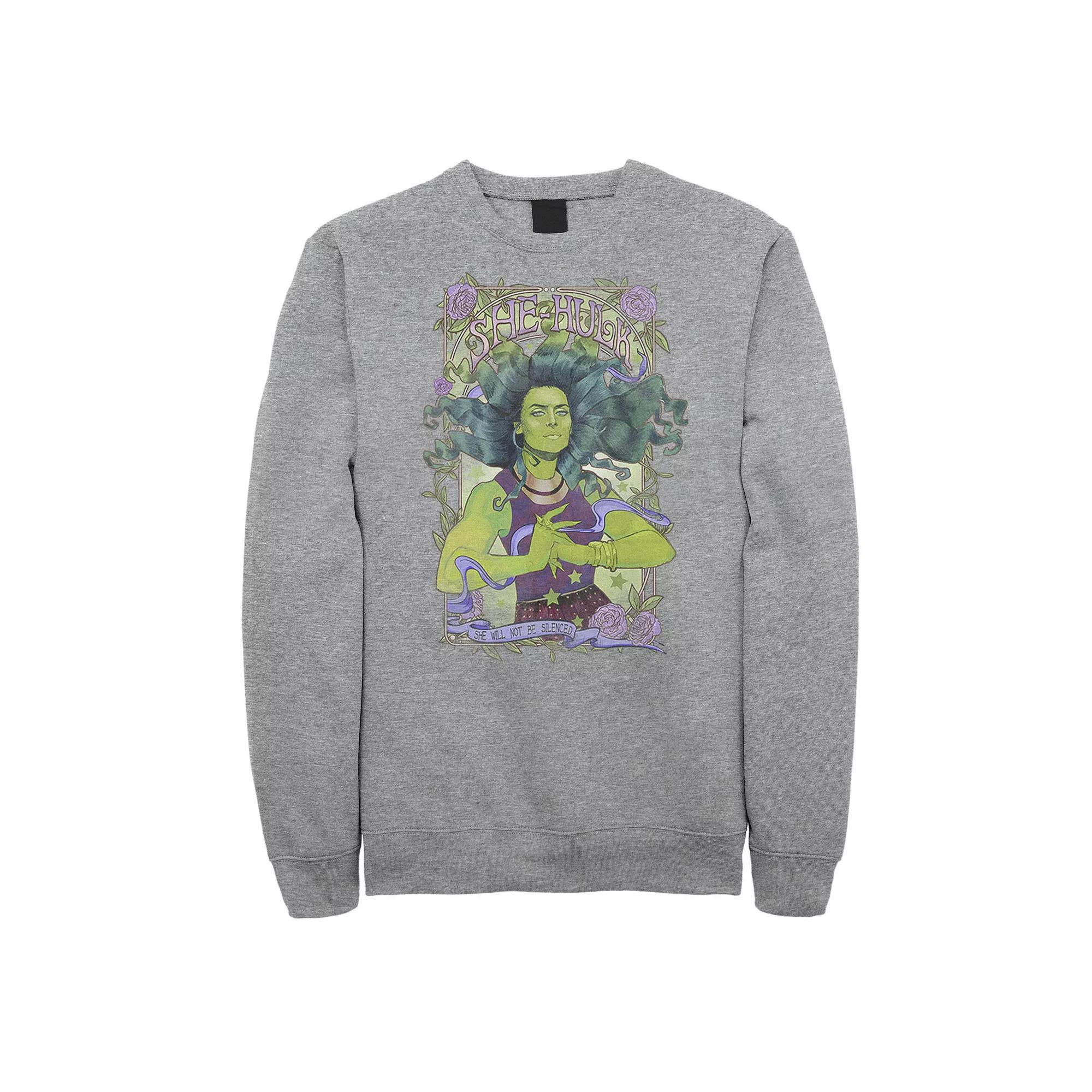 Men's Marvel She-Hulk Vintage Floral Sweatshirt,  Product Image