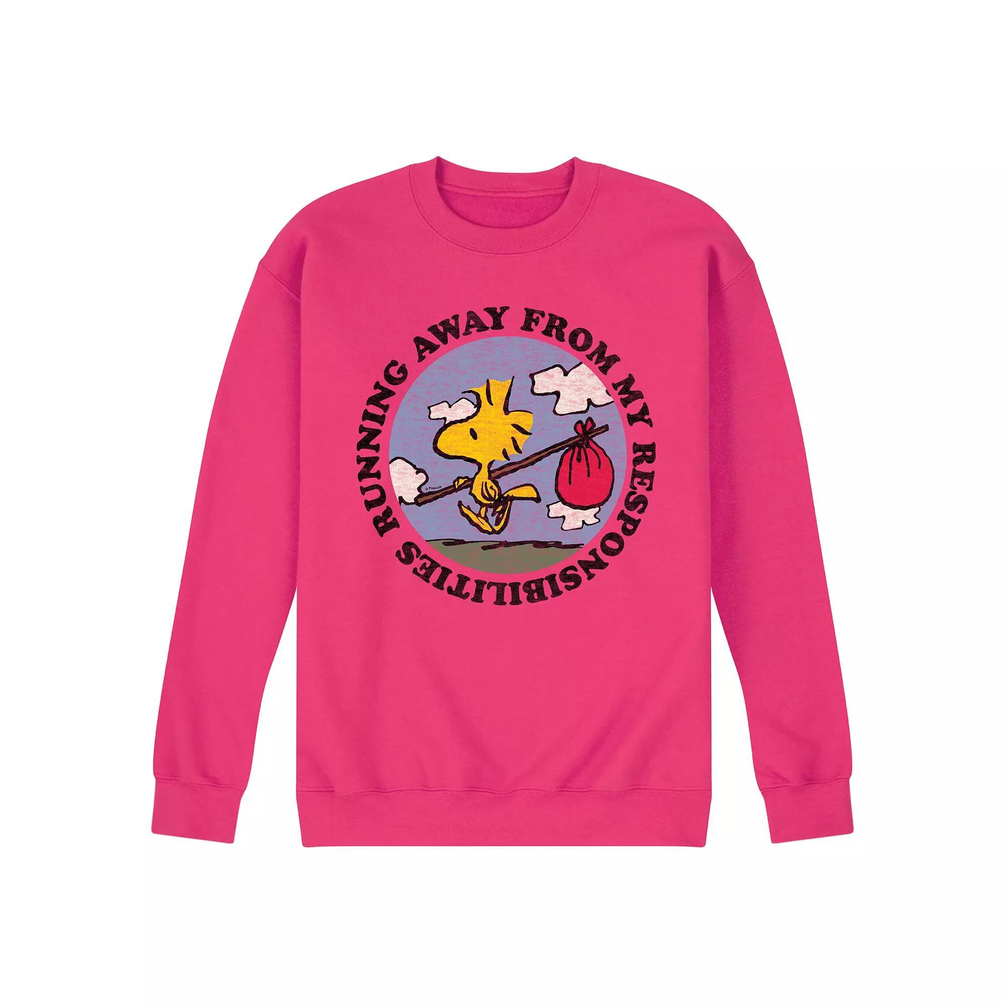 Men's Peanuts Running Away Long Sleeve,  Product Image