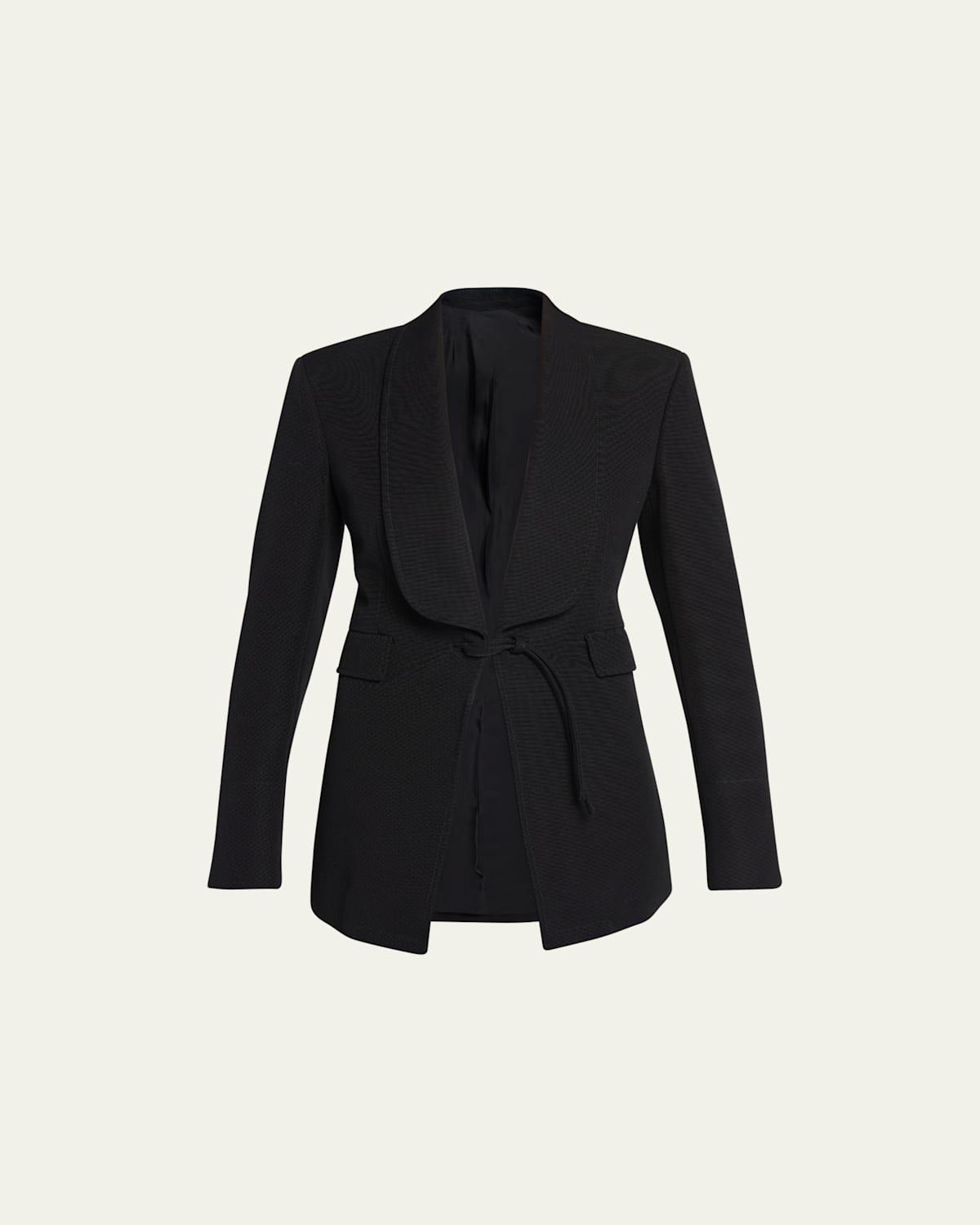 Womens Woven Tie-Front Jacket Product Image