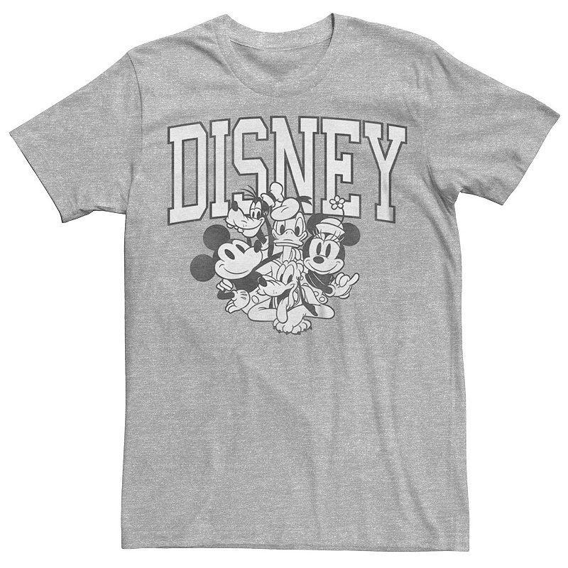 Disney's Mickey Mouse Men's Group Graphic Tee, Size: Large, Athletic Grey Product Image