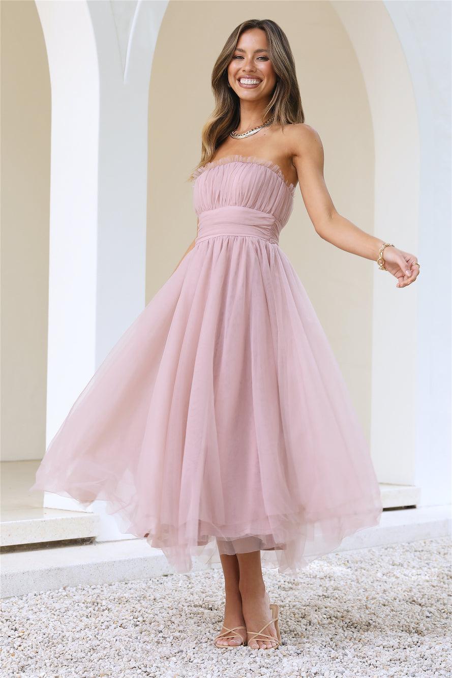 VIP Mood Midi Dress  Pink Product Image
