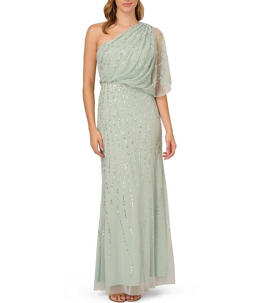 Adrianna Papell Plus Long Beaded Dress Product Image