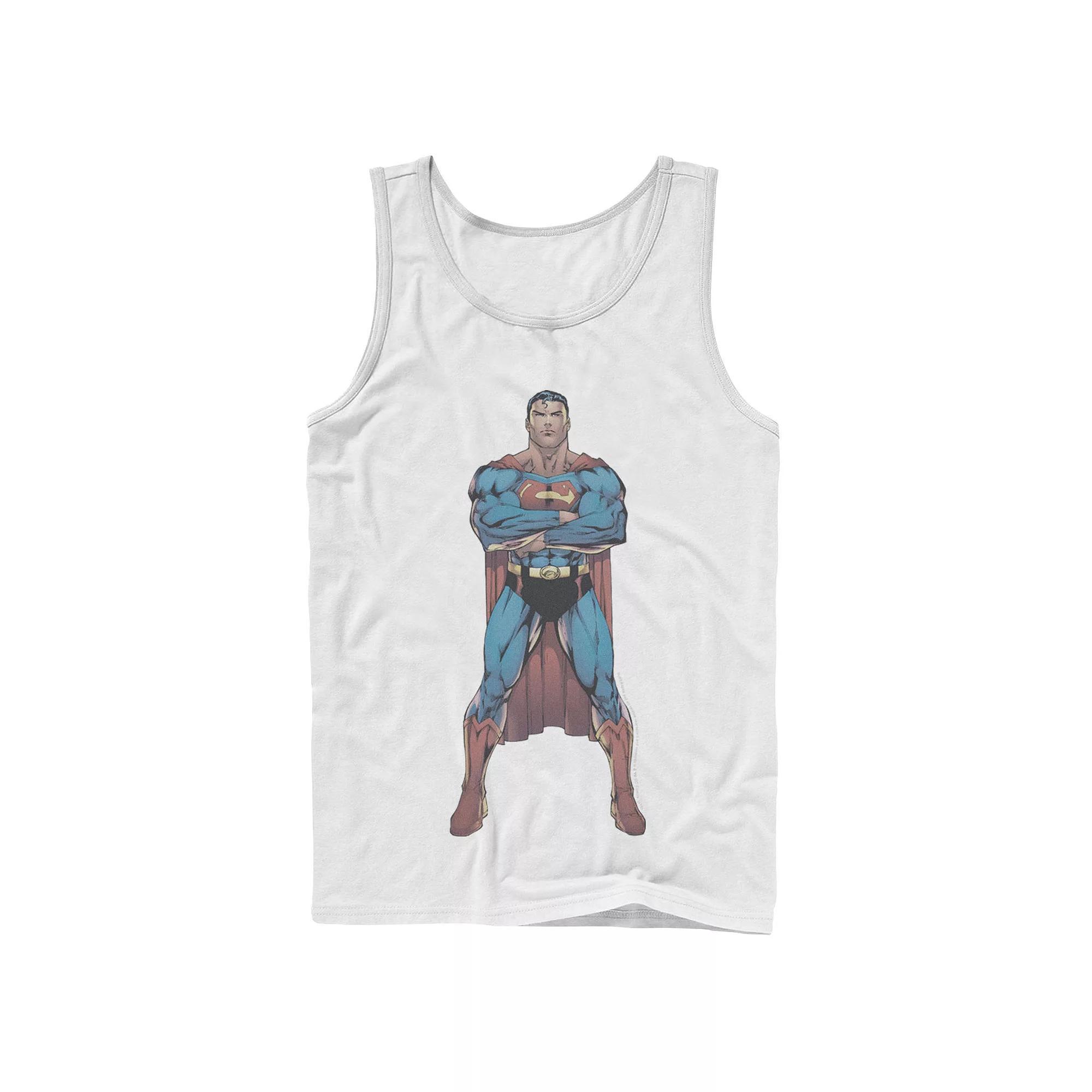 Men's DC Comics Superman Power Stance Comic Poster Tank Top,  Product Image