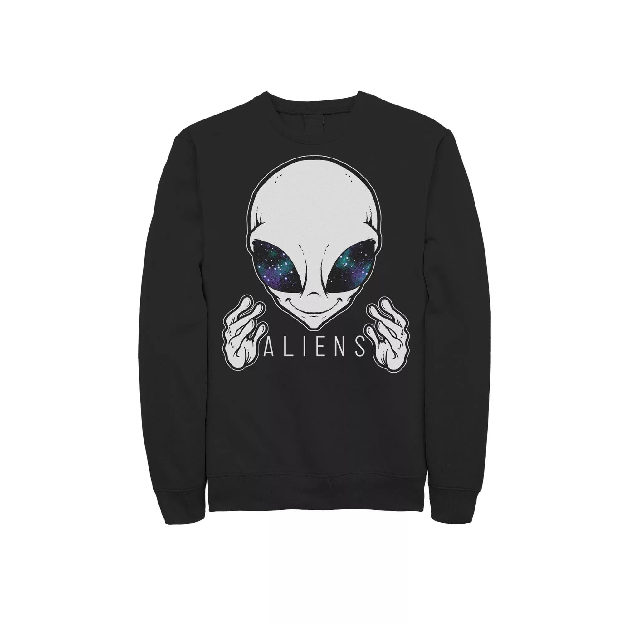 Men's Alien Space Eyes Come Here Sweatshirt,  Product Image
