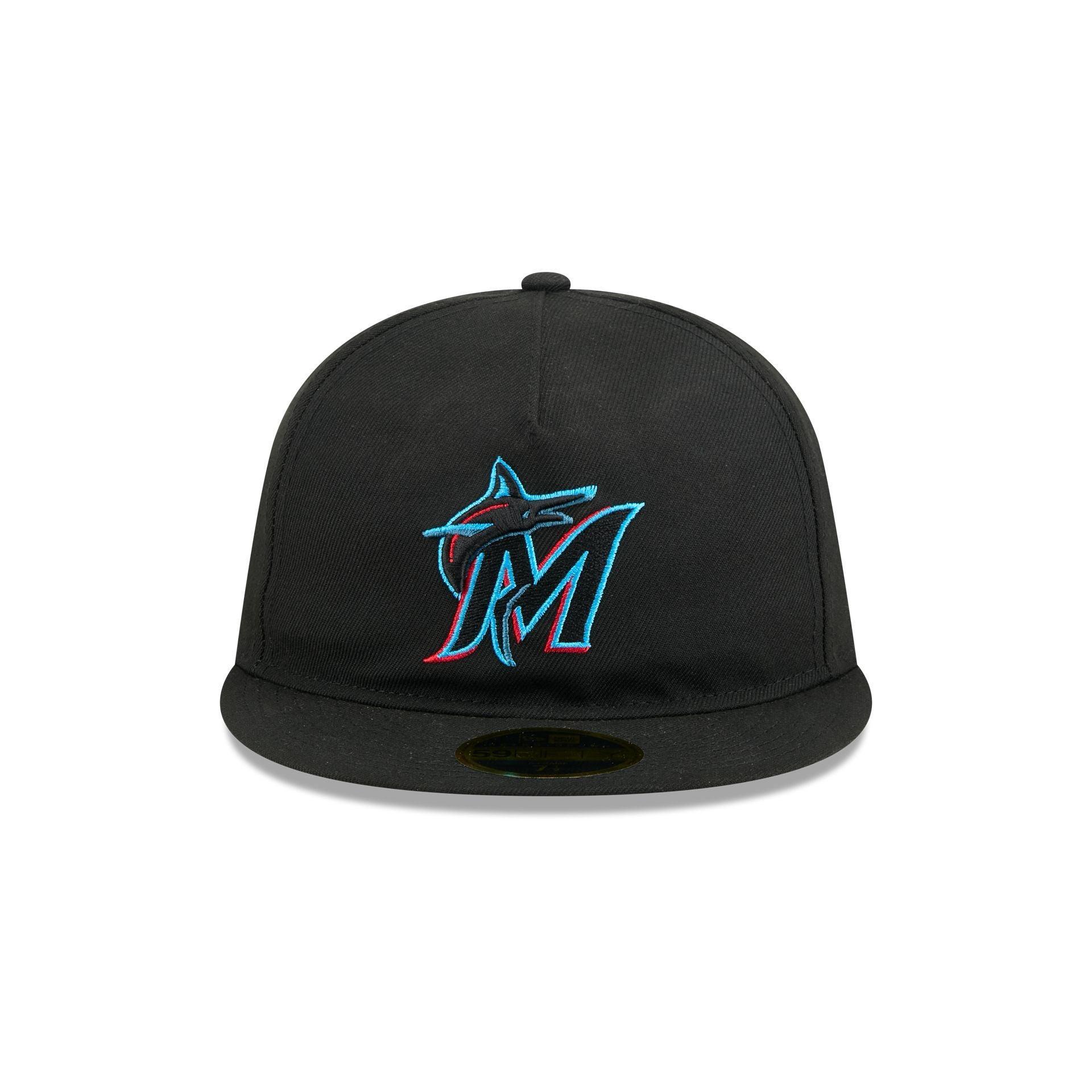 Miami Marlins Easy Retro Crown 59FIFTY A-Frame Fitted Hat Male Product Image