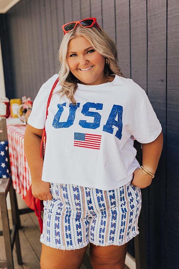 USA Pride Graphic Tee Curves Product Image