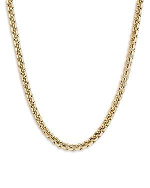 Mens Box Chain Necklace in 18K Yellow Gold Product Image