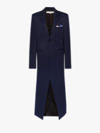 LONG COAT WITH SATIN HANDKERCHIEF in blue | JW Anderson US  Product Image