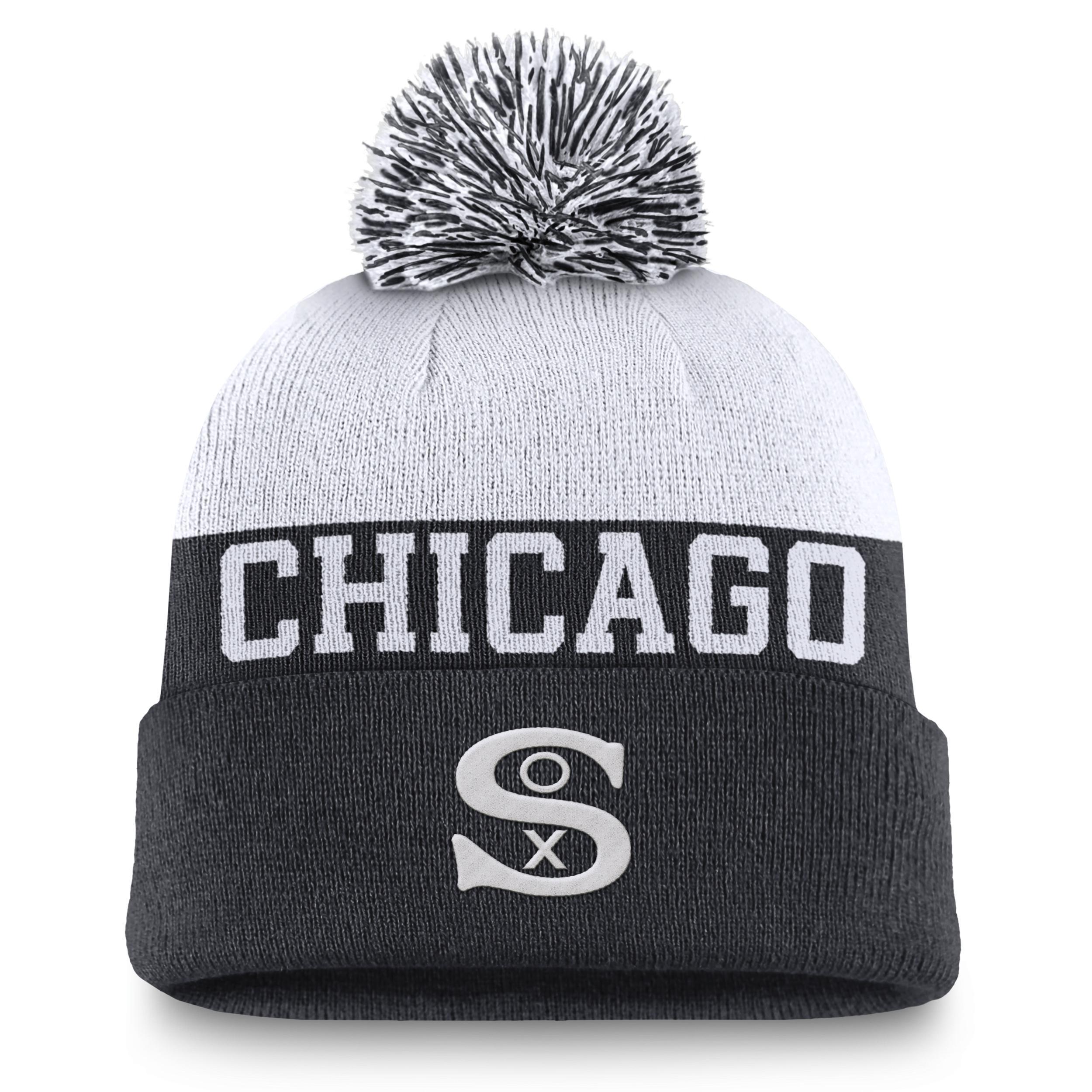 Chicago White Sox Rewind Peak Nike Mens MLB Cuffed Pom Beanie Product Image