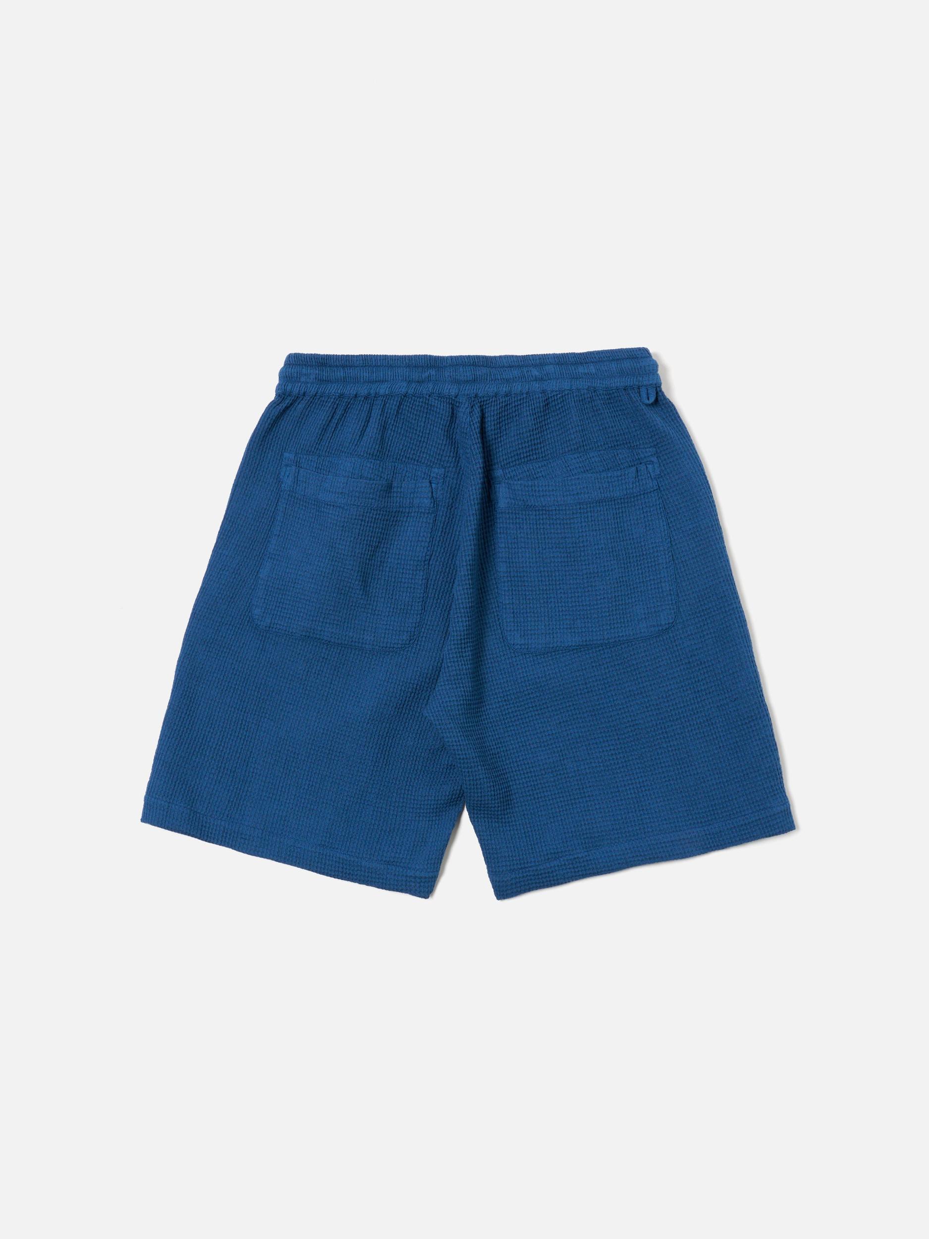 Universal Works Simple Short in Navy Japanese Waffle Product Image