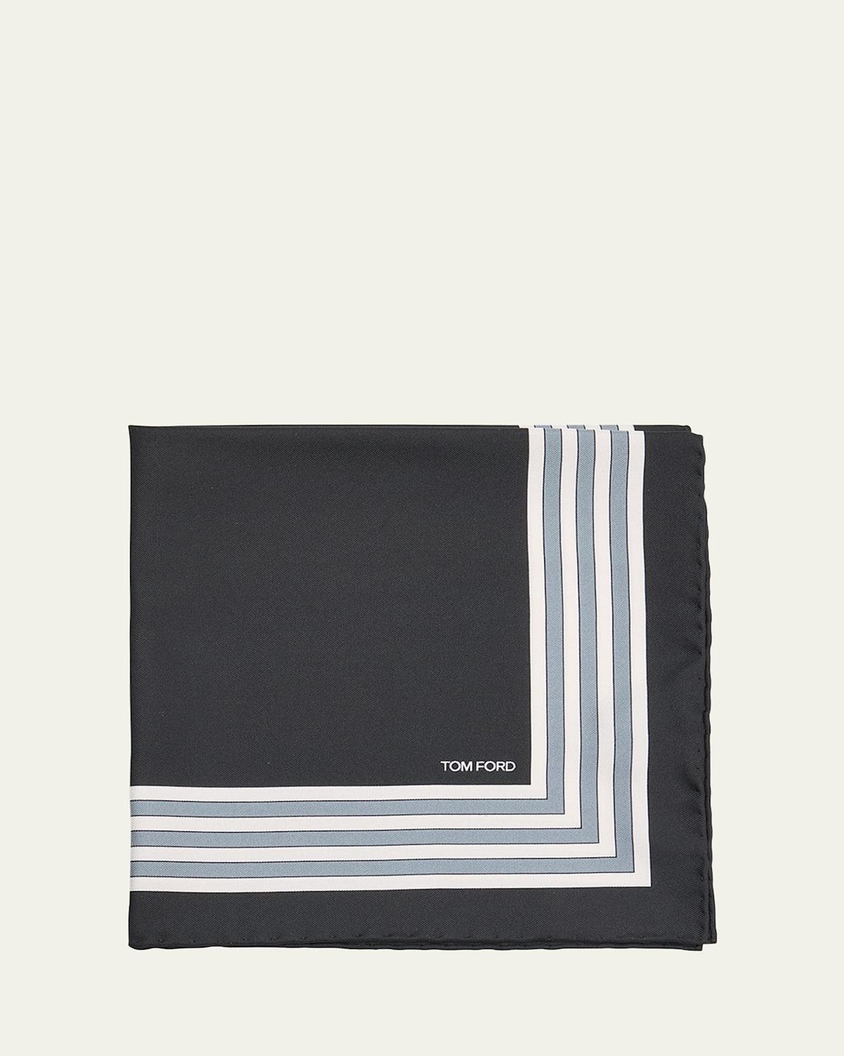 Mens Multi-Frame Silk Pocket Square Product Image