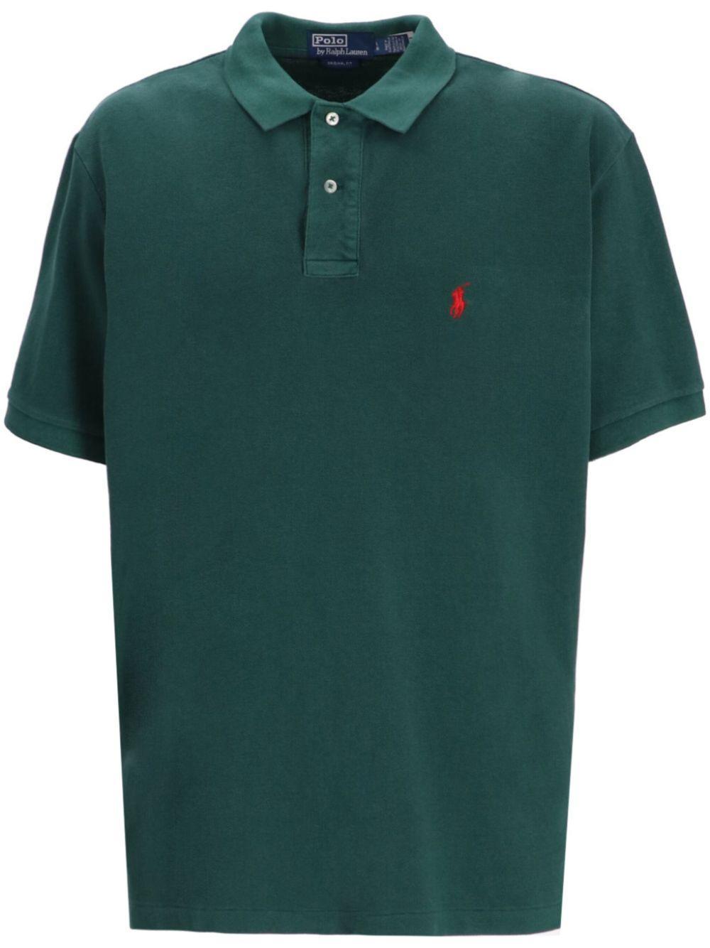 POLO RALPH LAUREN Logo-embroidered Cotton Polo Shirt In Green Product Image