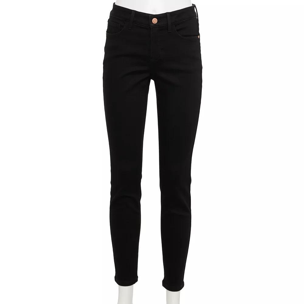Women's LC Lauren Conrad Midrise Skinny Jeans, Size: 2, Black Product Image