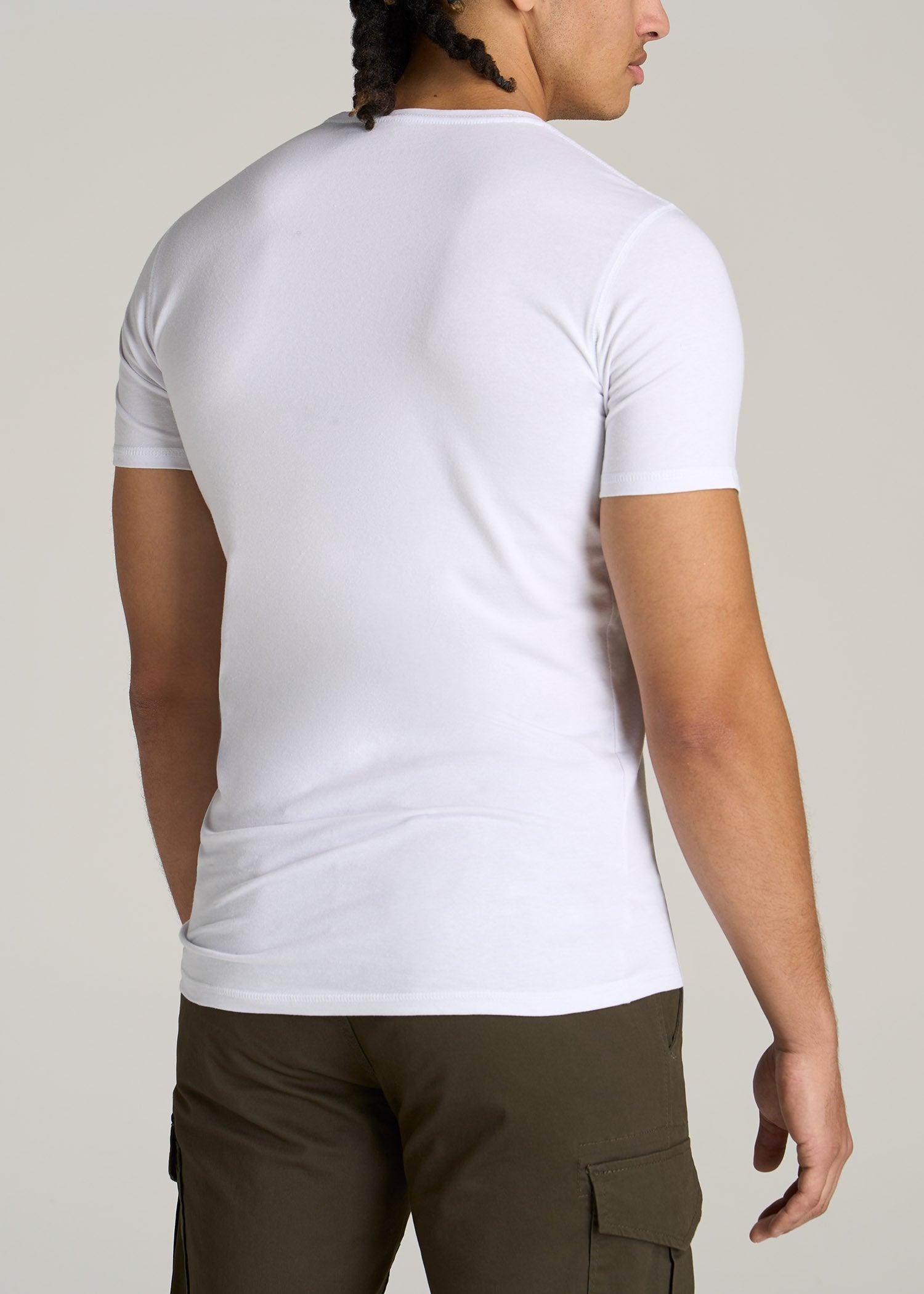 The Essential SLIM-FIT Crewneck Tee for Tall Men in White Male Product Image