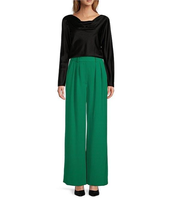 Antonio Melani Lennox Stretch Crepe Wide Leg Trouser Pant Product Image