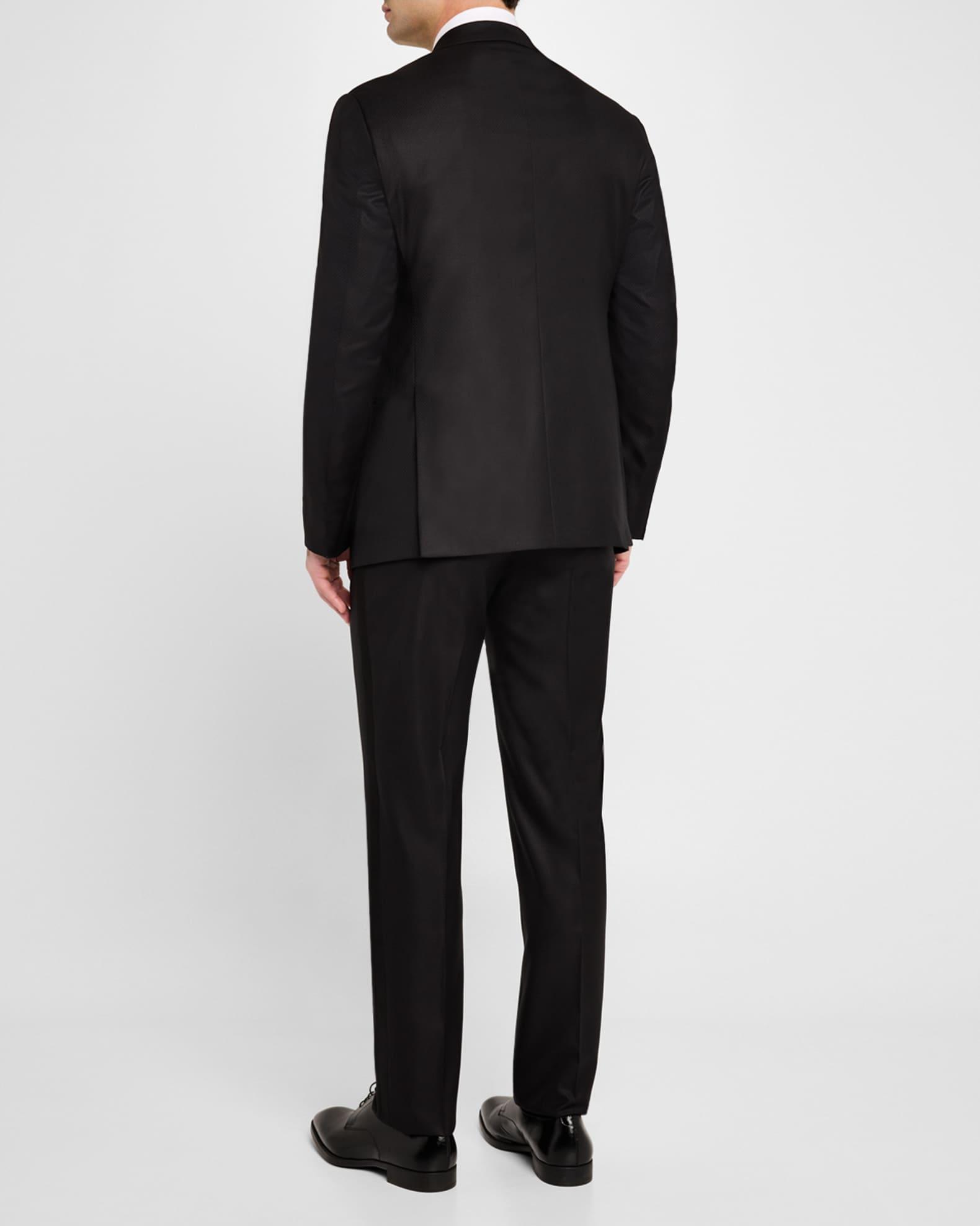 Men's Wool and Silk Micro-Textured Two-Piece Tuxedo Product Image
