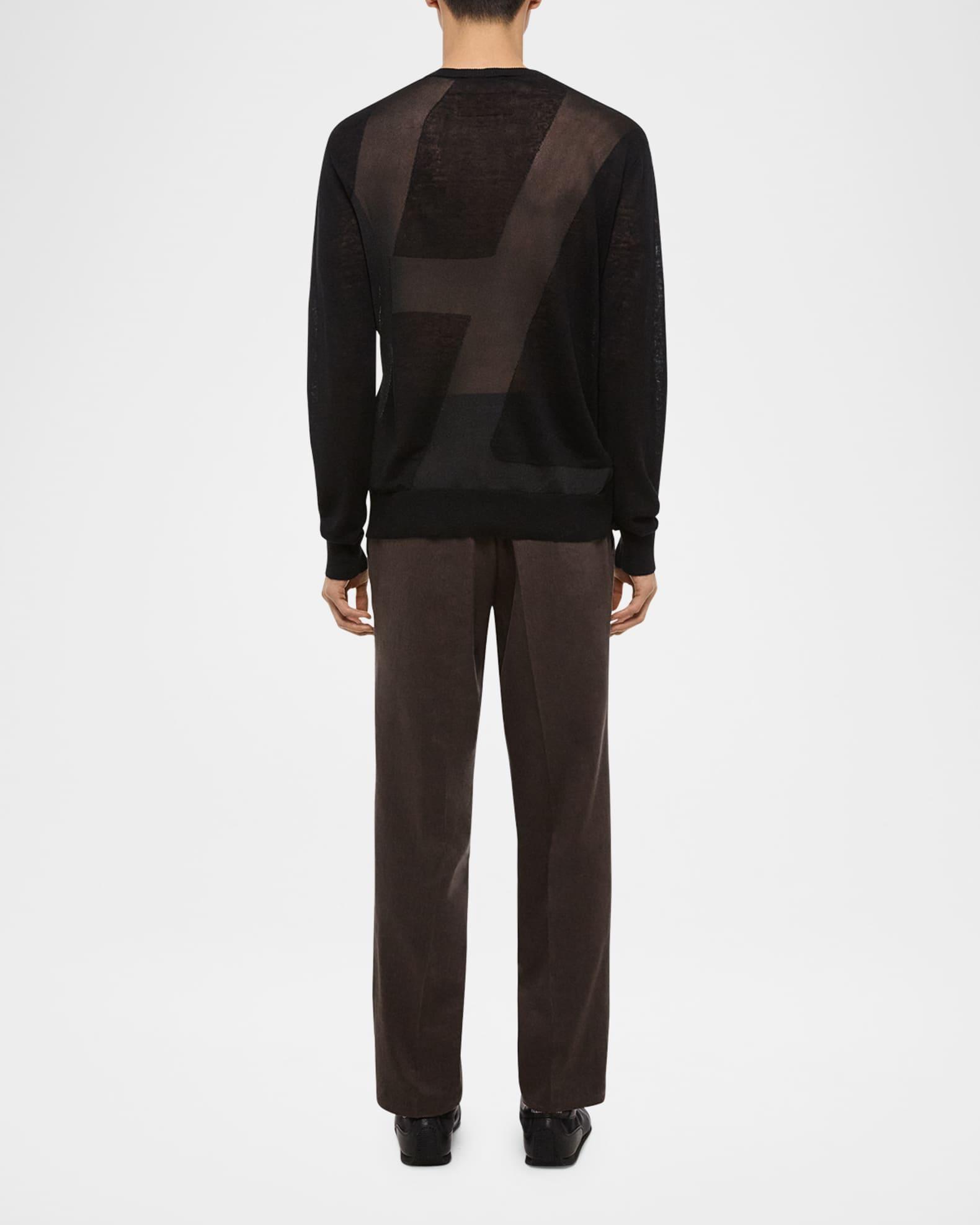 Men's Linen Logo Long-Sleeve Top Product Image