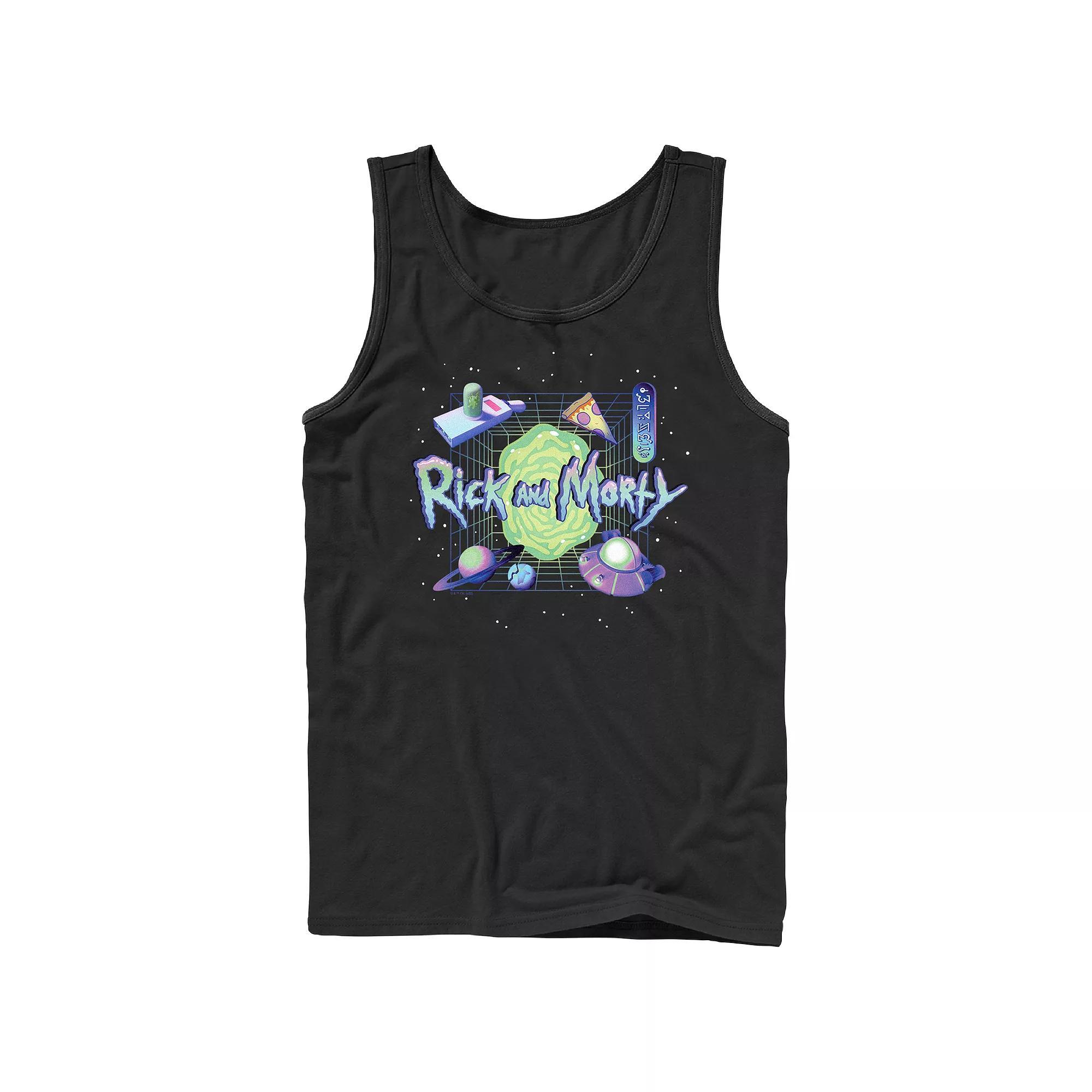 Men's Rick And Morty Space Portal Graphic Tank Top,  Product Image