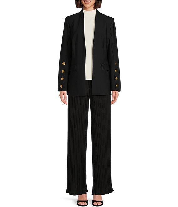 Donna Karan Open Front Hardware Button Sleeve Blazer Product Image