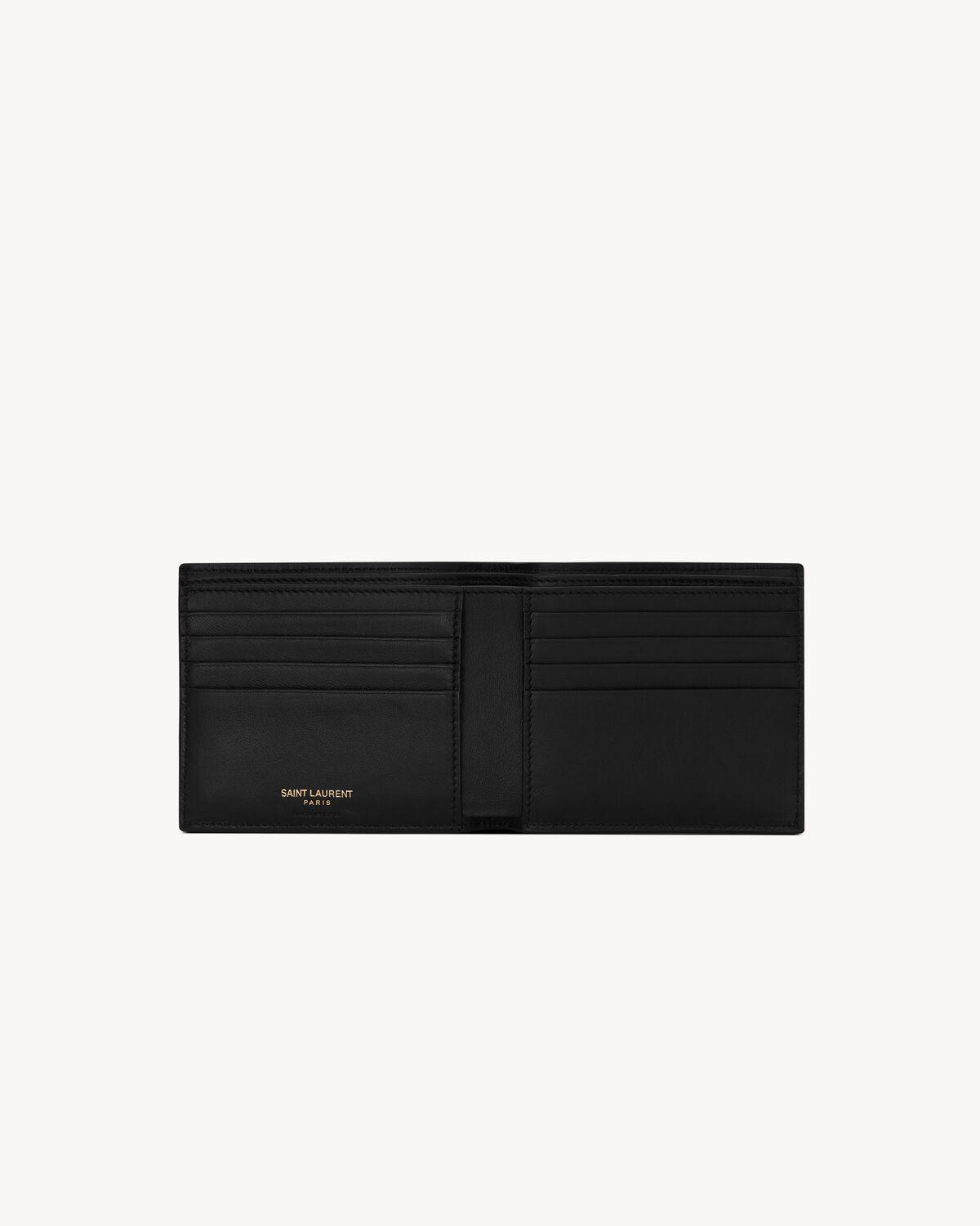 TINY CASSANDRE East/West wallet in CROCODILE-EMBOSSED matte leather | Saint Laurent | YSL.com Product Image