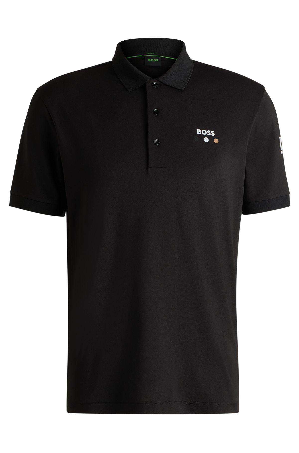 Paddy stretch-piqué polo shirt with logo detail Product Image