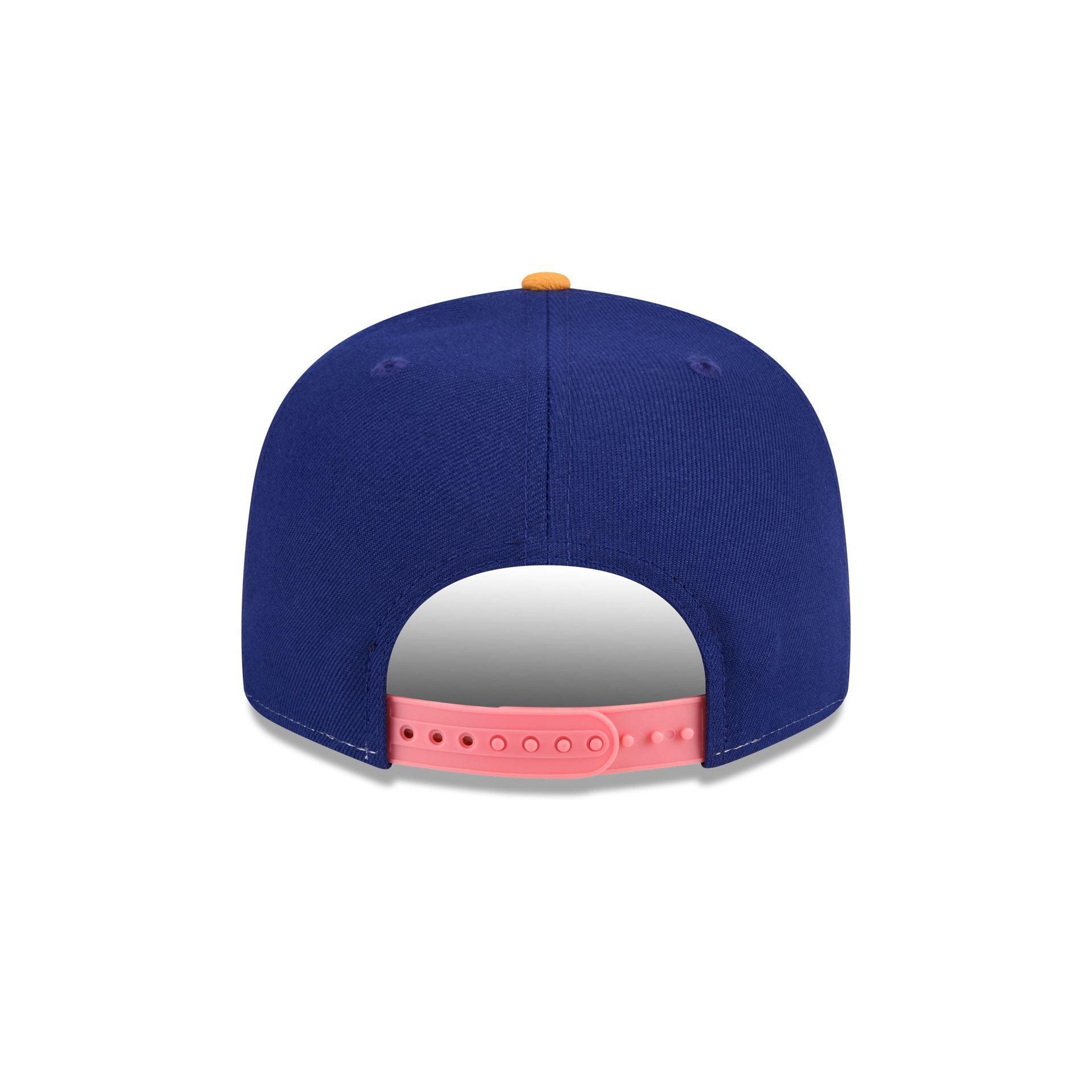 New York Mets Coral 9FIFTY Split Panel Snapback Hat Male Product Image