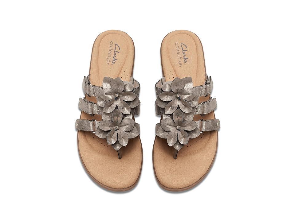 Clarks Elizabelle Mae Metallic Synthetic) Women's Sandals Product Image