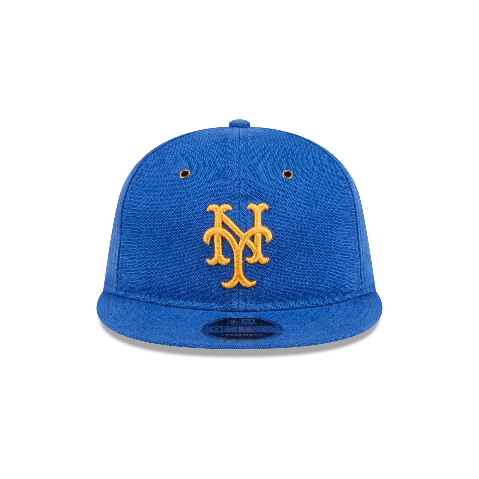 New York Mets Cotton Canvas Retro Crown 9FIFTY Adjustable Hat Male Product Image