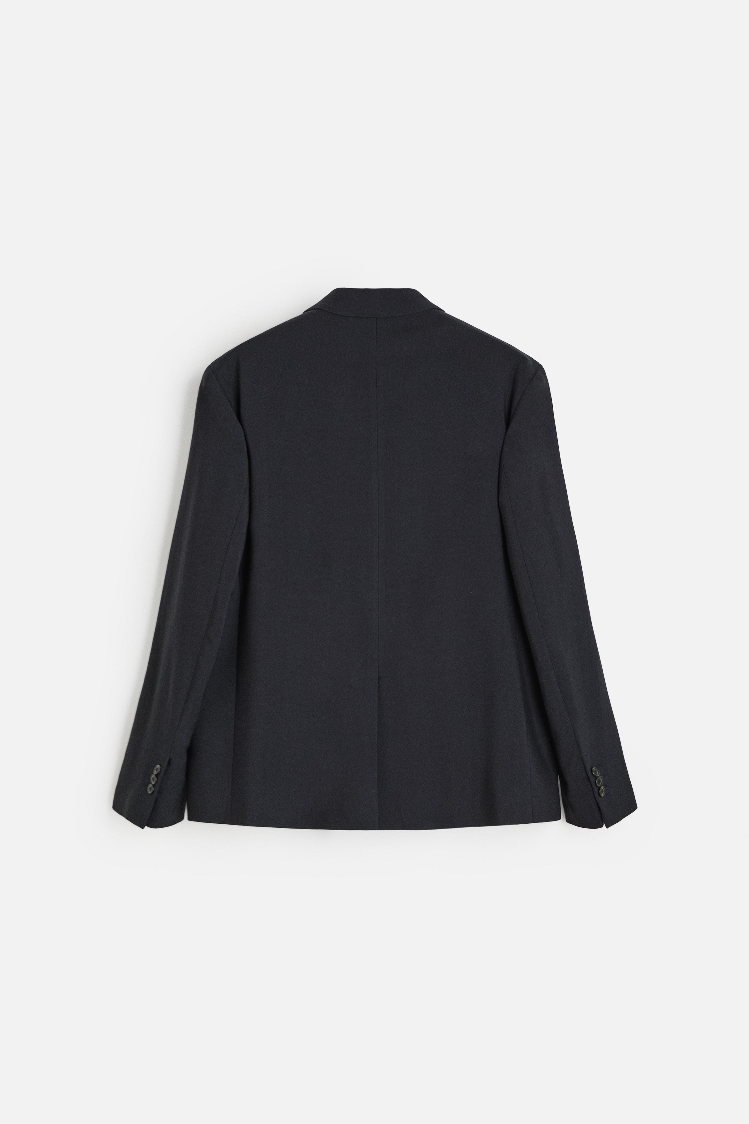 DOUBLE BREASTED HERRINGBONE SUIT JACKET Product Image