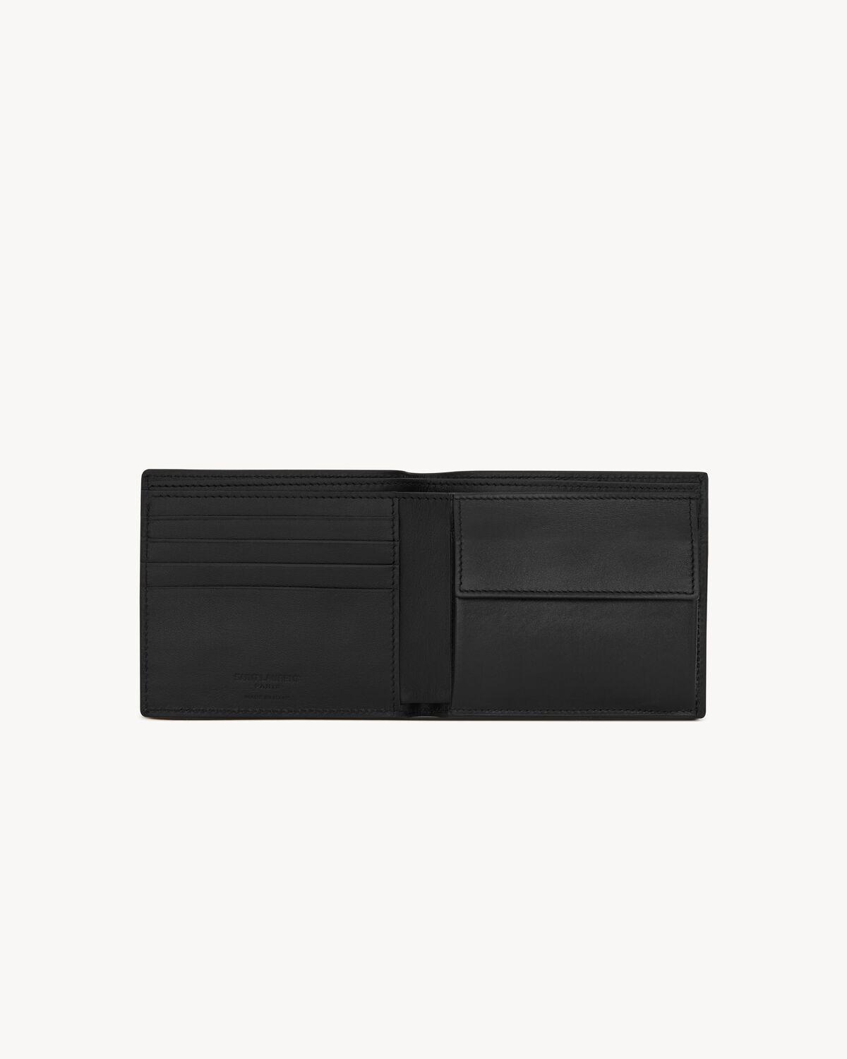 SAINT LAURENT PARIS East/West wallet with coin purse in smooth leather | Saint Laurent | YSL.com Product Image