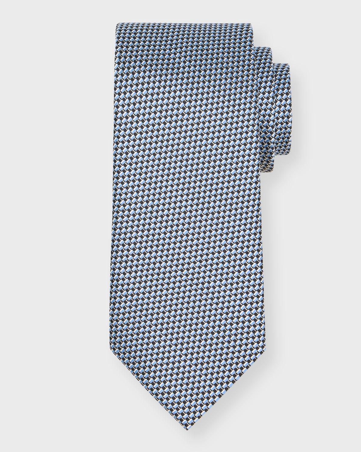 Men's Micro-Print Mulberry Silk Tie Product Image