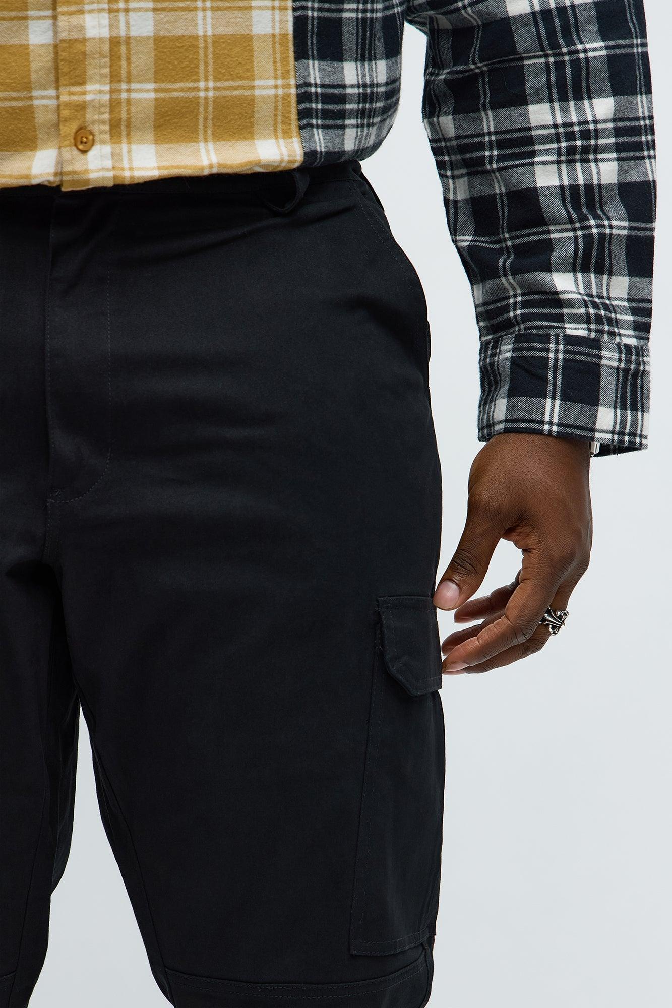 Stacked Slim Flare Kryptonite Cargo Pants - Black Male Product Image