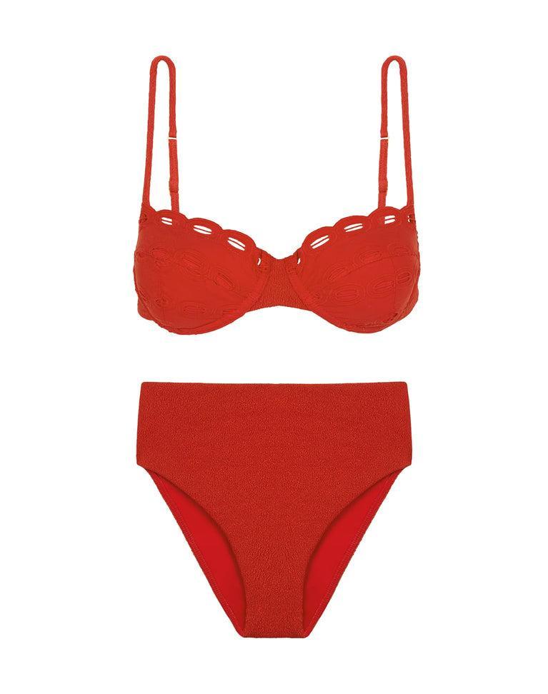 Eyelet Naya Nissi Top - Ruby Product Image