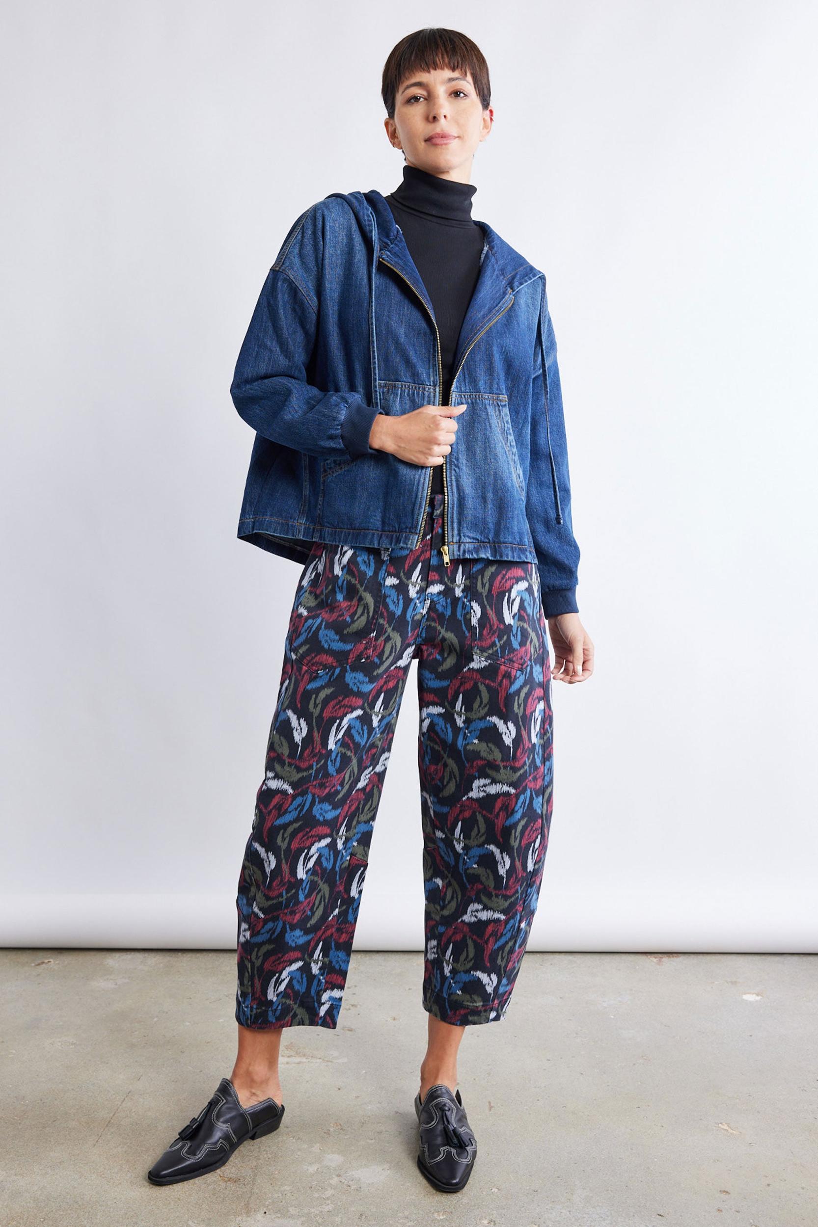 The Printed Slouchy Soft Twill Pants Product Image