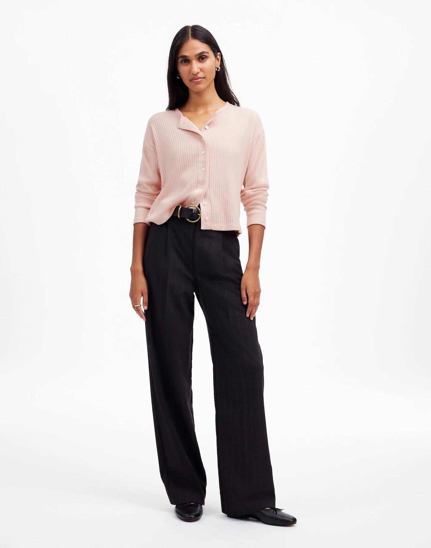 Relaxed Button-Front Cardigan Product Image