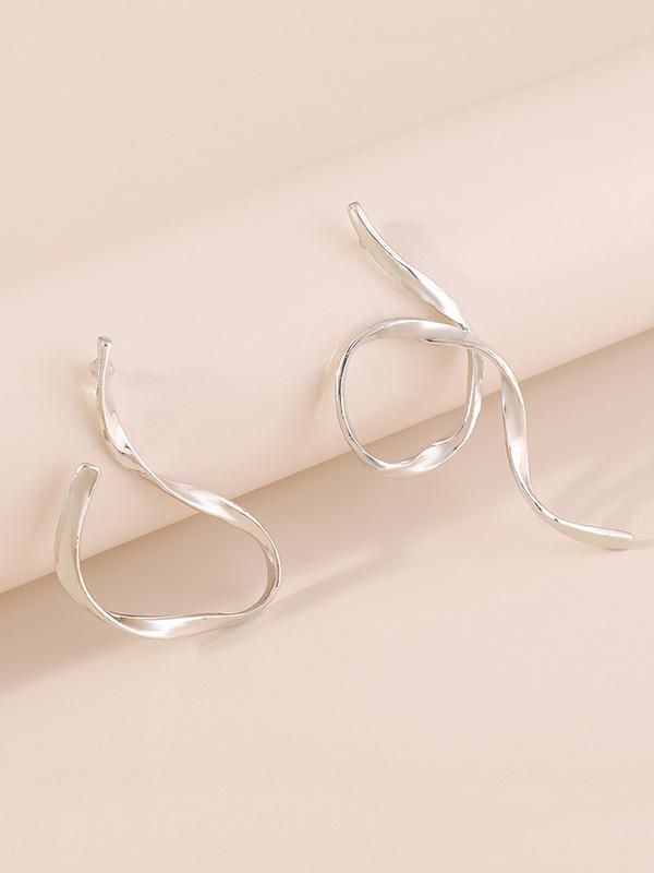 Normcore Geometric Solid Color Drop Earrings Product Image