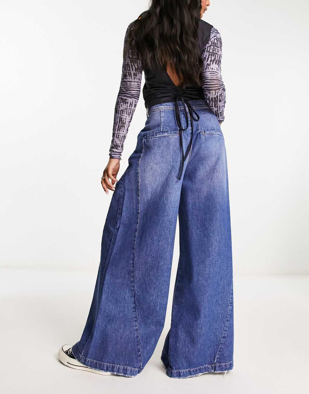 Free People equinox low waist wide leg jeans Product Image