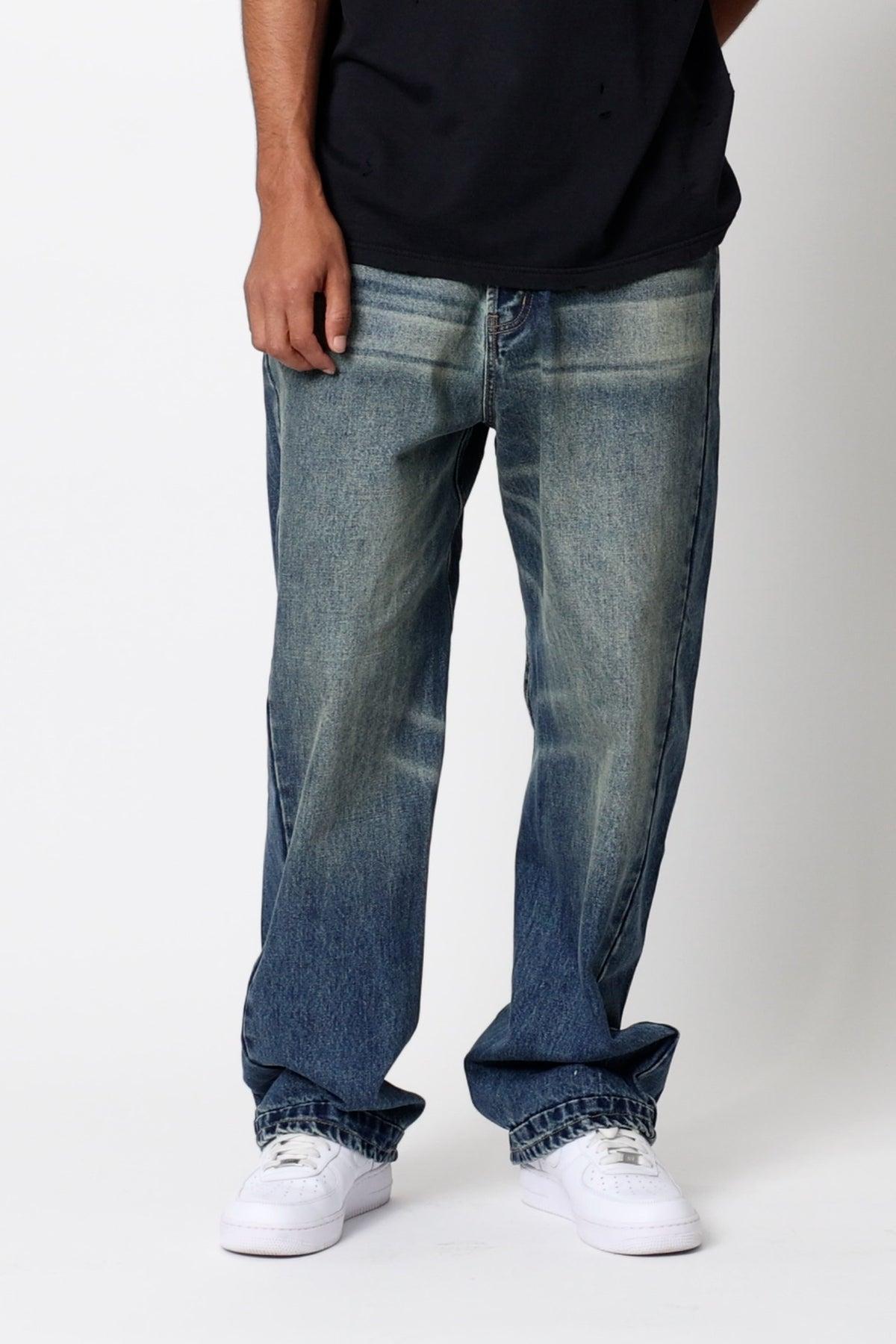 Ultra Baggy Washed Up Denim - Blue Product Image