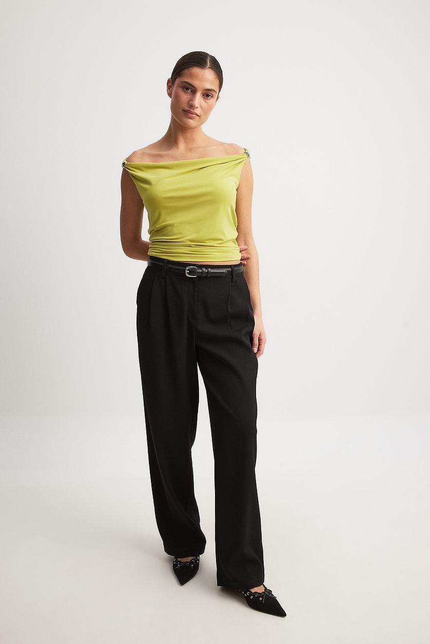 Off Shoulder Buckle Detail Top Product Image