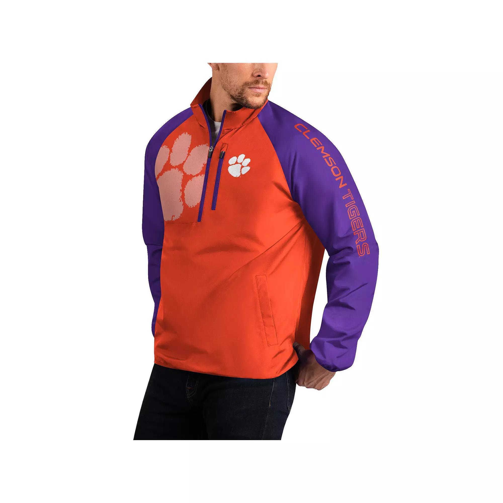 Men's G-III Sports by Carl Banks Orange Clemson Tigers Point Guard Raglan Half-Zip Jacket, Size: Small Product Image