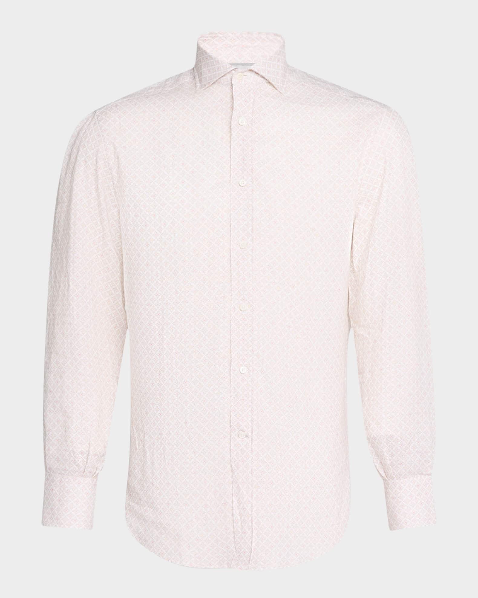 Men's Printed Linen Sport Shirt Product Image
