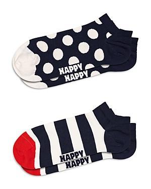 Happy Socks 2-Pack Big Dot Stripe Low Socks Product Image