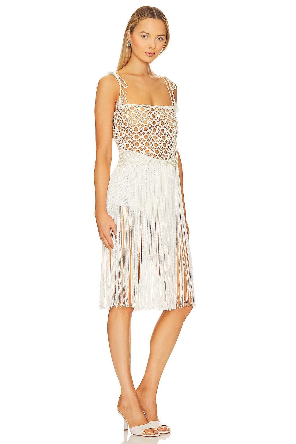 Crochet Fringed Midi Dress My Beachy Side Product Image