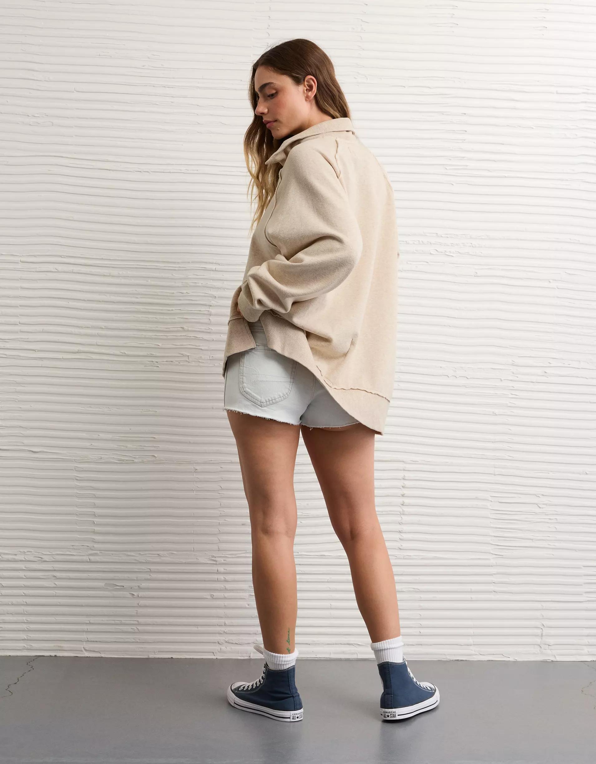 AE Big Hug Henley Sweatshirt Product Image